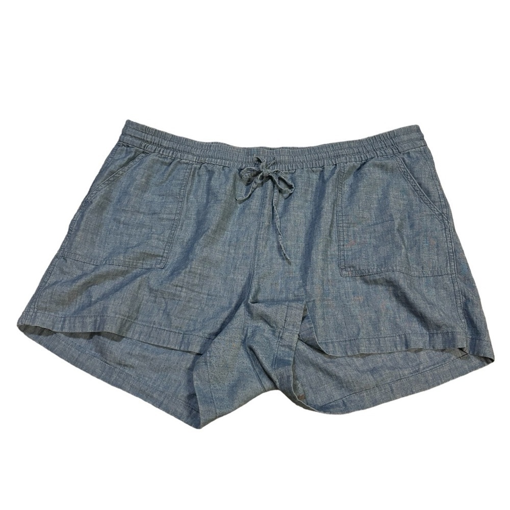 J Crew Chambray Shorts with Patch Pockets Blue Size XXL‎